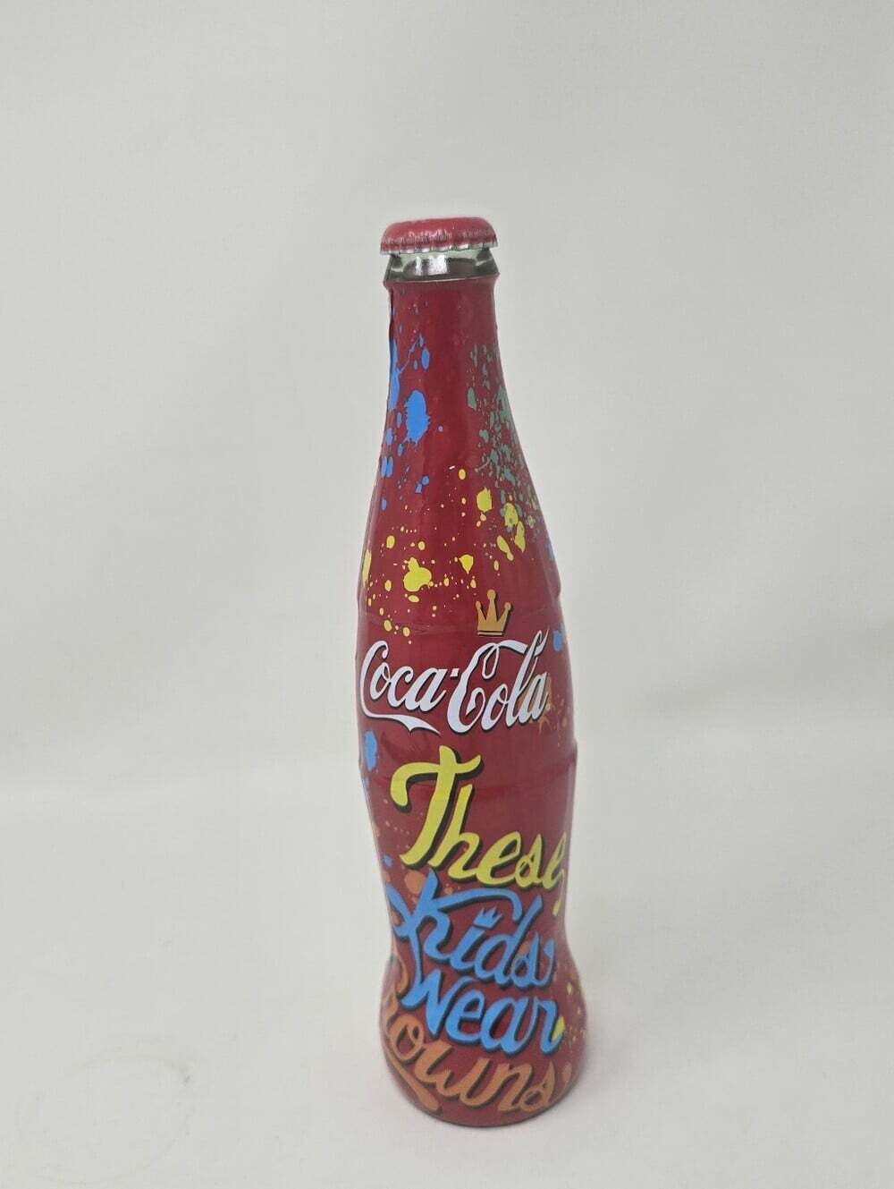 Ltd Edition Coca Cola Glass Bottle These Kids Wear Crowns Band Joe Porter RARE